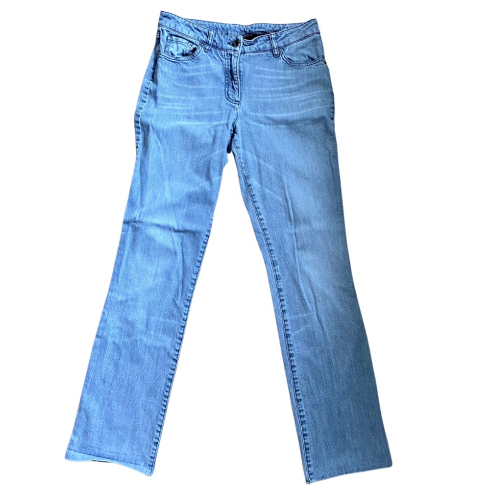 Light Grey Denim Jeans with Rhinestoned Pockets from AirField